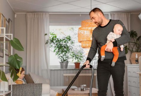 Hjem med varmepumpe luft til luft