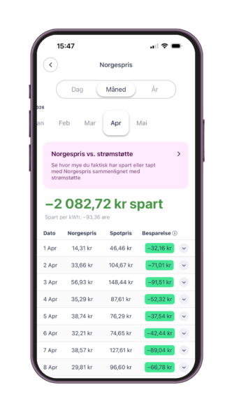 Spart med Norgespris i Vibb-appen