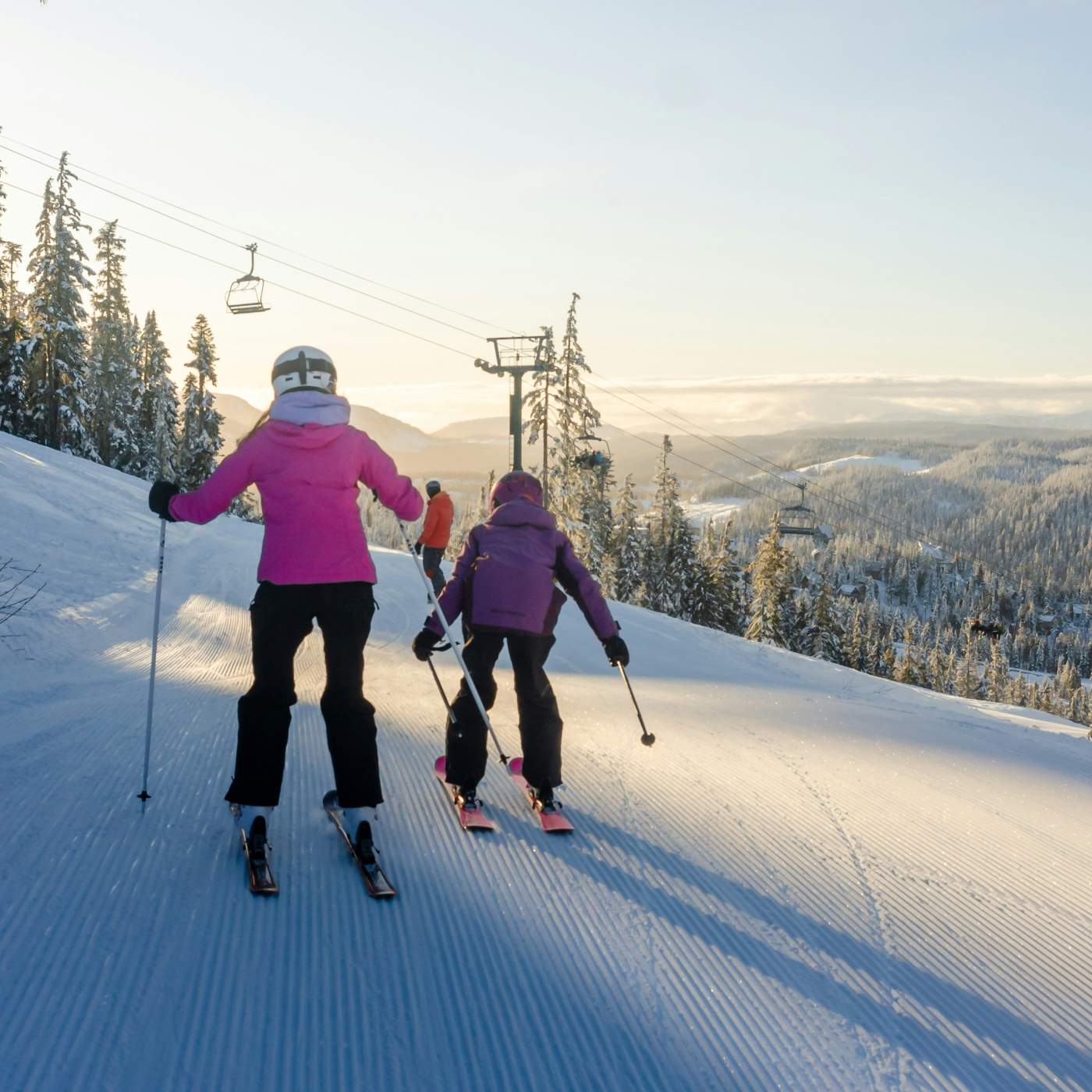 Ski i sola med fin utsikt